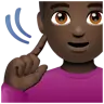 Deaf Man: Dark Skin Tone Emoji 🧏🏿‍♂️ image - WhatsApp style