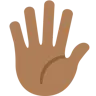 Hand With Fingers Splayed: Medium-Dark Skin Tone Emoji 🖐🏾 image - Twitter / X (Twemoji) style