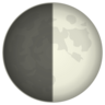 Símbolo del primer cuarto de la luna Emoji 🌓 image - Emojidex style