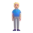 Man Standing: Medium-Light Skin Tone