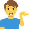 Man Tipping Hand Emoji 💁‍♂️ image - Skype style
