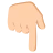Backhand Index Pointing Down: Medium-Light Skin Tone