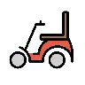 Motorized Wheelchair Emoji 🦼 image - OpenMoji style