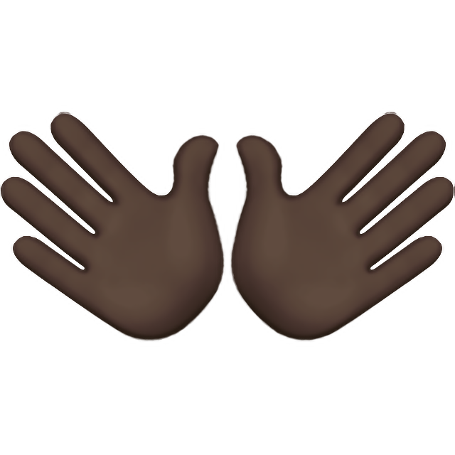 Open Hands: Dark Skin Tone
