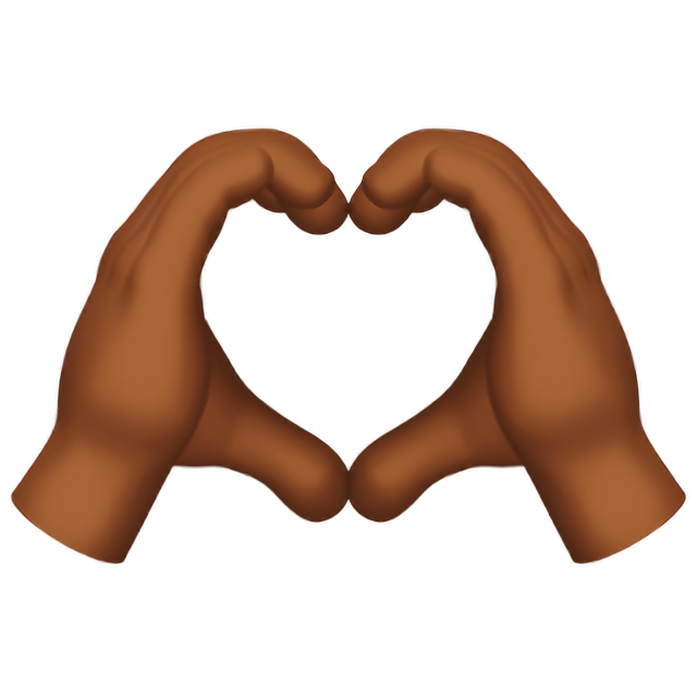 Heart Hands: Medium-Dark Skin Tone