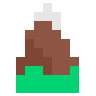 Montaña cubierta de nieve Emoji 🏔 image - SerenityOS style