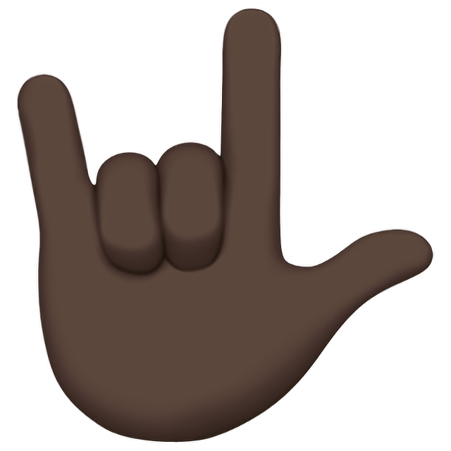 Love-You Gesture: Dark Skin Tone