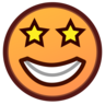 星の目でニヤリと顔 Emoji 🤩 image - Emojidex style