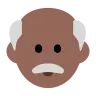 Old Man: Medium-Dark Skin Tone Emoji 👴🏾 image - Tossface style