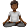 Person In Lotus Position: Medium-Dark Skin Tone Emoji 🧘🏾 image - Huawei Harmony OS style