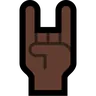 Sign Of The Horns: Dark Skin Tone Emoji 🤘🏿 image - Microsoft Windows 10 Segoe UI Emoji style