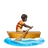 Person Rowing Boat: Dark Skin Tone