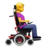 Woman In Motorized Wheelchair Facing Right Emoji 👩‍🦼‍➡️ image - Apple style
