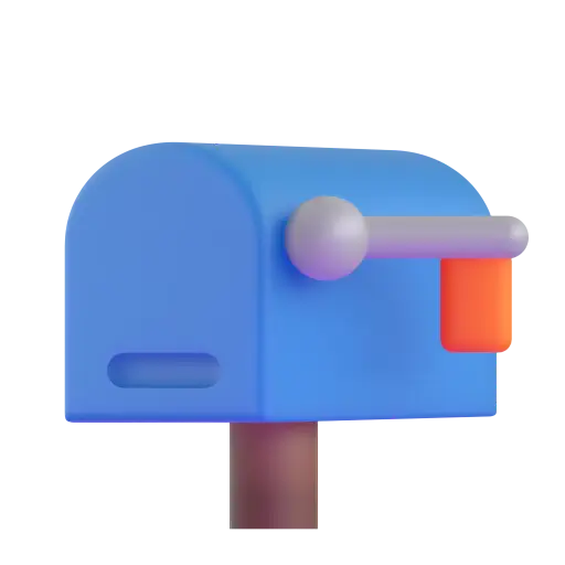 Closed Mailbox With Lowered Flag