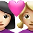 Couple With Heart: Woman, Woman, Light Skin Tone, Medium-Light Skin Tone