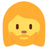 Woman: Beard Emoji 🧔‍♀️ image - Twitter / X (Twemoji) style