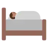 Person In Bed: Medium Skin Tone Emoji 🛌🏽 image - Tossface style