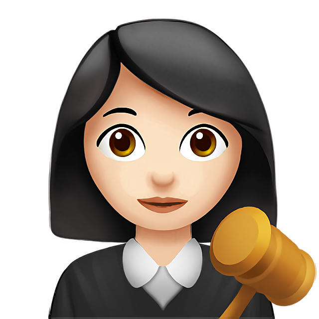 Woman Judge: Light Skin Tone
