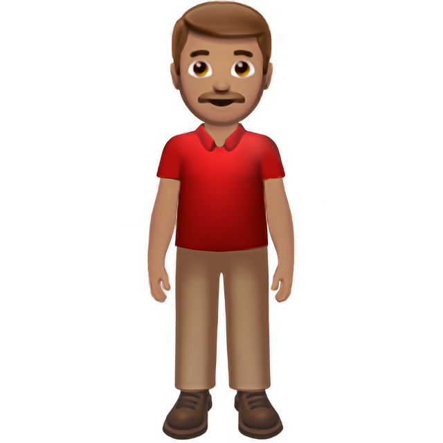 Man Standing: Medium Skin Tone