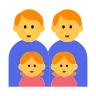 Family: Man, Man, Girl, Girl Emoji 👨‍👨‍👧‍👧 image - Tossface style