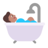 Person Taking Bath: Medium Skin Tone Emoji 🛀🏽 image - Microsoft Classic 2D style
