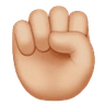 Raised Fist: Medium-Light Skin Tone Emoji ✊🏼 image - Huawei Harmony OS style