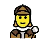 Woman Detective Emoji 🕵️‍♀️ image - OpenMoji style