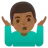 Man Shrugging: Medium-Dark Skin Tone
