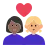 Couple With Heart: Woman, Woman, Medium-Dark Skin Tone, Medium-Light Skin Tone