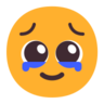 Эмодзи Лицо сдерживающее слезы 🥹 image - Microsoft Classic 2D style