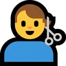 Man Getting Haircut Emoji 💇‍♂️ image - Microsoft Windows 10 Segoe UI Emoji style