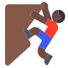 Man Climbing: Dark Skin Tone Emoji 🧗🏿‍♂️ image - Tossface style
