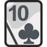 Spielkarte Zehn Clubs 🃚 image - EmojiTwo style