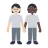 People Holding Hands: Light Skin Tone, Dark Skin Tone