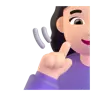 Deaf Woman: Light Skin Tone Emoji 🧏🏻‍♀️ image - Microsoft 3D Fluent style