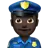 Man Police Officer: Dark Skin Tone