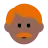 Man: Medium-Dark Skin Tone, Red Hair
