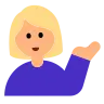 Woman Tipping Hand: Medium-Light Skin Tone Emoji 💁🏼‍♀️ image - Tossface style