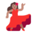 Woman Dancing: Medium Skin Tone