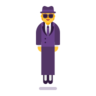 Homme lévitant en costume d'affaires Emoji 🕴 image - Microsoft Classic 2D style