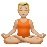 Man In Lotus Position: Medium-Light Skin Tone Emoji 🧘🏼‍♂️ image - Apple style