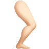 Leg: Light Skin Tone Emoji 🦵🏻 image - Apple style
