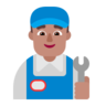 Man Mechanic: Medium Skin Tone Emoji 👨🏽‍🔧 image - Microsoft Classic 2D style