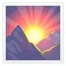 Sunrise Over Mountains Emoji 🌄 image - WhatsApp style