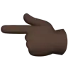 Backhand Index Pointing Left: Dark Skin Tone Emoji 👈🏿 image - Apple style