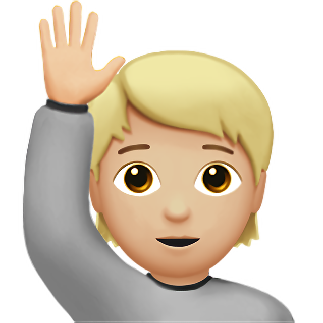 Person Raising Hand: Medium-Light Skin Tone