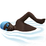Man Swimming: Dark Skin Tone Emoji 🏊🏿‍♂️ image - Apple style
