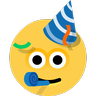 Visage avec corne et chapeau de fête Emoji 🥳 image - Skype style