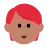 Person: Medium Skin Tone, Red Hair
