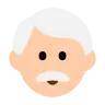 Man: Light Skin Tone, White Hair Emoji 👨🏻‍🦳 image - Tossface style
